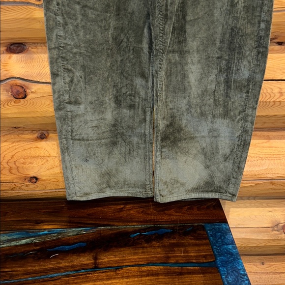 Free People NWT Deep Trance Dropped Corduroy Jeans Size 30 in Keepsake Clover - Picture 9 of 13